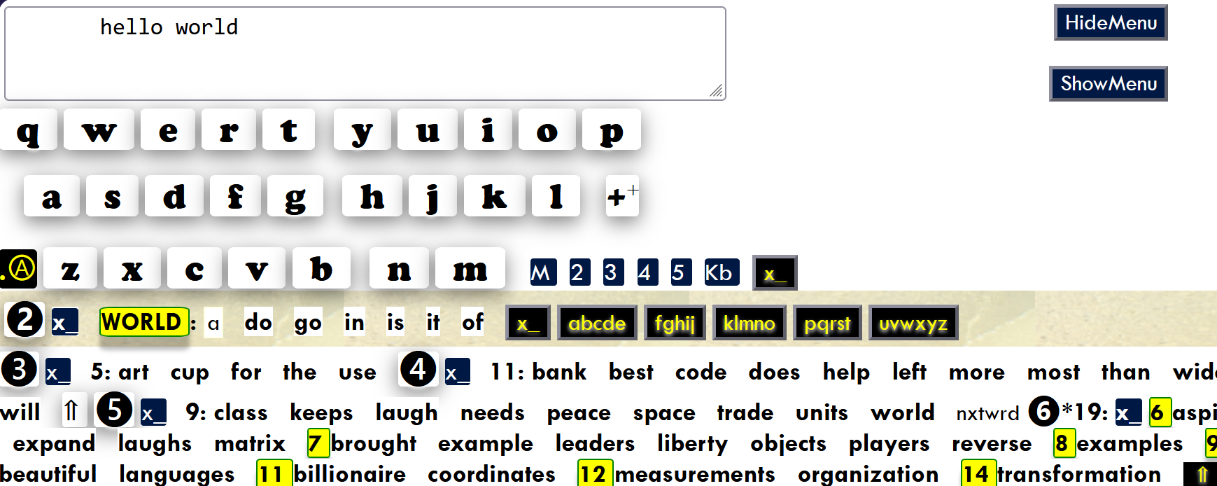 see textarea for HELLO